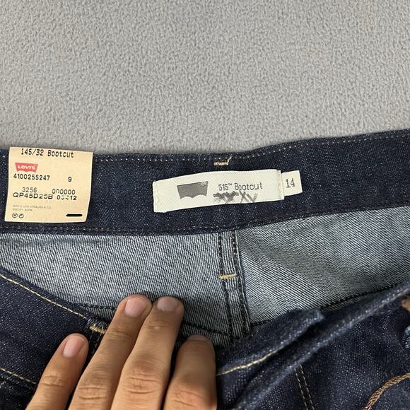 Levi's 515 Jeans Womens 14 Blue Boot Cut Stretch Dark Wash Western Rodeo - Picture 5 of 12